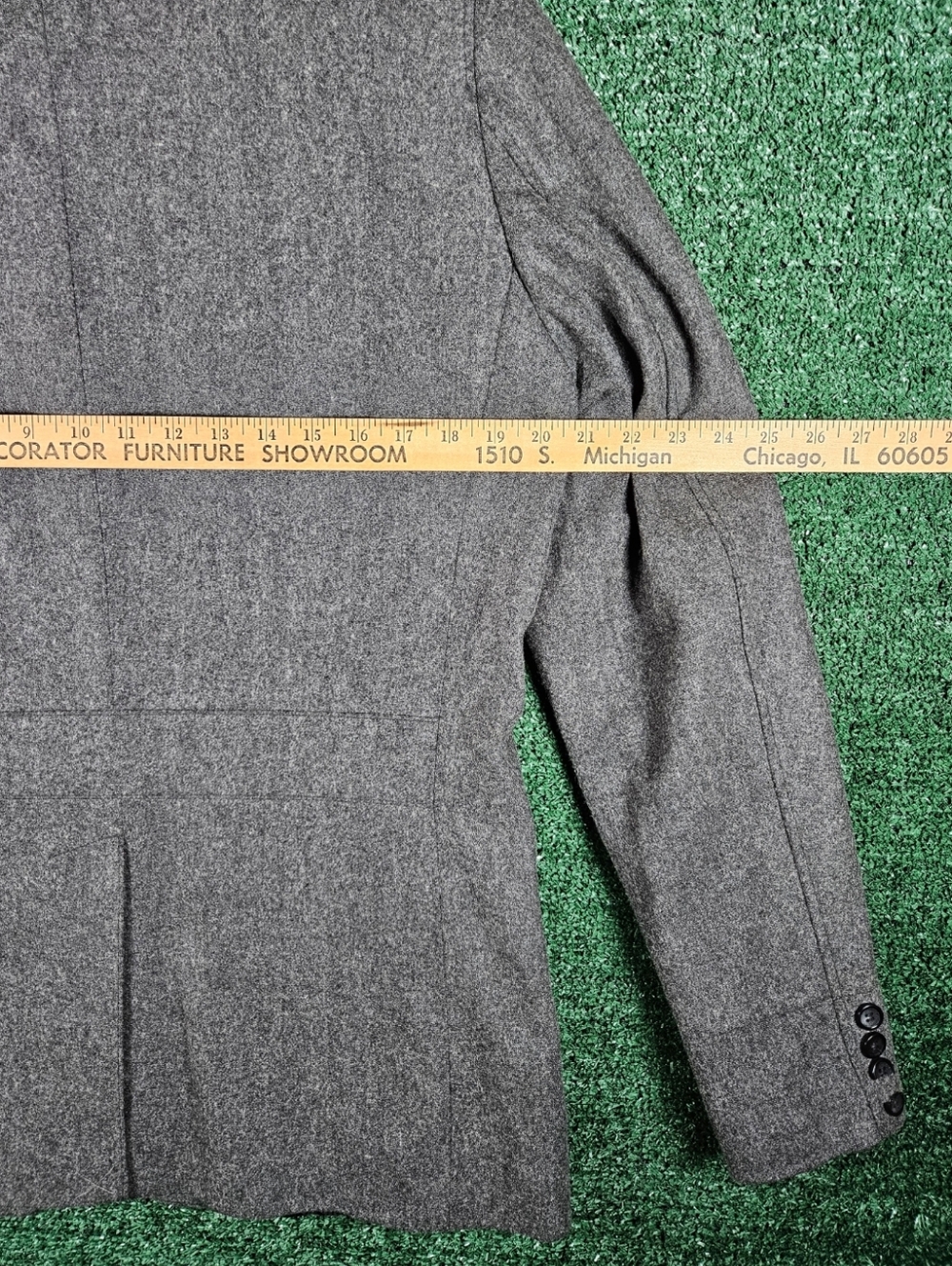 H&M Gray Wool Blend Field Jacket / Mens Size US 42R / Color - Dark Gray - Picture 3 of 12